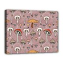 Mushrooms Autumn Fall Pattern Seamless Decorative Canvas 14  x 11  (Stretched) View1