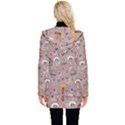Mushrooms Autumn Fall Pattern Seamless Decorative Button Up Hooded Coat  View2