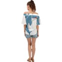 Blue Dolphin Off Shoulder Short Sleeve Top View2