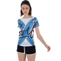 Wave Surfing Surfboard Surfing Back Circle Cutout Sports Tee View1