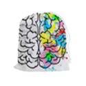 Brain Left Logic Language Science Drawstring Pouch (XL) View1