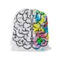 Brain Left Logic Language Science Drawstring Pouch (XL) View2