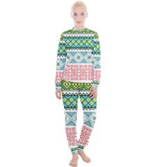 Ukraine Ornament Pattern Symbolism Geometric Women s Lounge Set