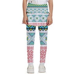 Ukraine Ornament Pattern Symbolism Geometric Kids  Skirted Pants