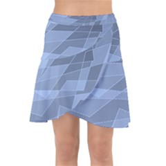 Lines Shapes Pattern Web Creative Wrap Front Skirt