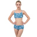 Geometric Rectangle Shape Linear Layered Top Bikini Set View1