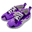 Purple Stars Pattern Shape Kids Athletic Shoes View2