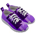Purple Stars Pattern Shape Kids Athletic Shoes View3