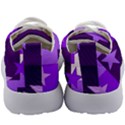 Purple Stars Pattern Shape Kids Athletic Shoes View4