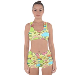 Cute Sketch Child Graphic Funny Racerback Boyleg Bikini Set