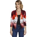 Pattern Structure Light Patterns Women s Casual 3/4 Sleeve Spring Jacket View1
