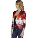 Pattern Structure Light Patterns Women s Casual 3/4 Sleeve Spring Jacket View2