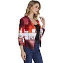 Pattern Structure Light Patterns Women s Casual 3/4 Sleeve Spring Jacket View3