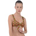 Geometry Shape Retro Trendy Symbol Front Tie Bikini Top View1