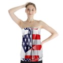 United States Of America Flag Of The United States Independence Day Strapless Top View1