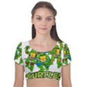 Teenage Mutant Ninja Turtles Velvet Short Sleeve Crop Top  View1