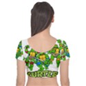 Teenage Mutant Ninja Turtles Velvet Short Sleeve Crop Top  View2