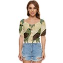 Egyptian Paper Papyrus Bird Button up blouse View1