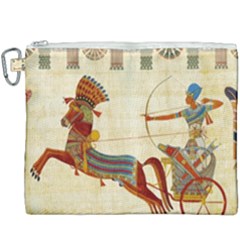 Egyptian Tutunkhamun Pharaoh Design Canvas Cosmetic Bag (xxxl) by Mog4mog4