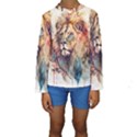 Lion Africa African Art Kids  Long Sleeve Swimwear View1