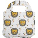 Lion Heads Pattern Design Doodle Foldable Grocery Recycle Bag View2