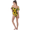 Lion Head Africa Rasta Frill Detail One Piece Swimsuit View2