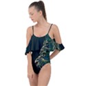 Angry Male Lion Drape Piece Swimsuit View1