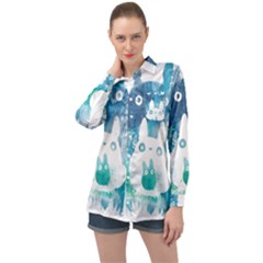 My Neighbor Totoro Long Sleeve Satin Shirt
