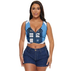 Doctor Who Tardis Women s Sleeveless Wrap Top