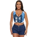 Doctor Who Tardis Women s Sleeveless Wrap Top View1