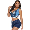 Doctor Who Tardis Women s Sleeveless Wrap Top View2