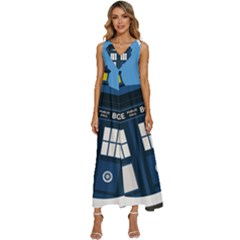 Doctor Who Tardis V-neck Sleeveless Loose Fit Overalls