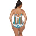 Burj Khalifa Skyline Clip Art Drawing Comic World Retro Full Coverage Swimsuit View4