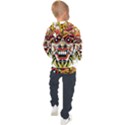 Bali Barong Mask Euclidean Vector Chiefs Face Kids  Hooded Pullover View2