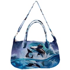 Orca Wave Water Underwater Removable Strap Handbag by Mog4mog4