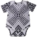 Black And White Modern Texture Seamless Print Fabric Pattern Baby Short Sleeve Bodysuit View1