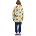 Owl Bird Cartoon Kids  Hooded Longline Puffer Jacket View4
