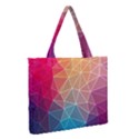 Multicolored Geometric Origami Idea Pattern Zipper Medium Tote Bag View2