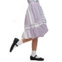 Square Purple Pattern Bead Purple Keffiyeh Purple Geometric Headdress Angle Violet Rectangle Kids  Ruffle Flared Wrap Midi Skirt View3