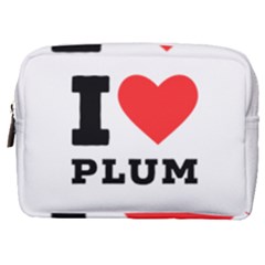 I Love Plum Make Up Pouch (medium) by ilovewhateva