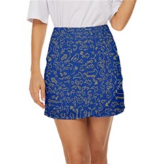 Arrows Doodles Drawing Background Sketch Direction Mini Front Wrap Skirt
