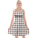 Mixed Abstract Colors Pattern Reversible Velvet Sleeveless Dress View1