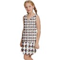 Mixed Abstract Colors Pattern Kids  Sleeveless Tiered Mini Dress View2