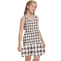 Mixed Abstract Colors Pattern Kids  Sleeveless Tiered Mini Dress View3