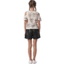 Seamless Pattern Hand Drawn-cats-with Hipster Accessories Kids  Butterfly Cutout Tee View2