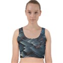 Architectural Design Abstract 3d Neon Glow Industry Velvet Racer Back Crop Top View1