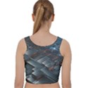 Architectural Design Abstract 3d Neon Glow Industry Velvet Racer Back Crop Top View2