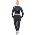 Architectural Design Abstract 3d Neon Glow Industry Long Sleeve Cropped Velvet Jacket View2