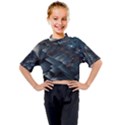 Architectural Design Abstract 3d Neon Glow Industry Kids Mock Neck Tee View1