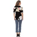 Bat Broom Broomstick Zip Up Long Sleeve Blouse View4